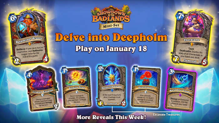 Hearthstone Legendaries for the Delve into Deepholm mini-set will be released on January 18th.